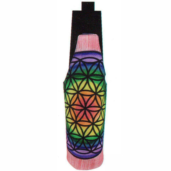 Yoga Pilates Bottle Bag Mat Carrier Chakra Flower of Life Pink Meditation