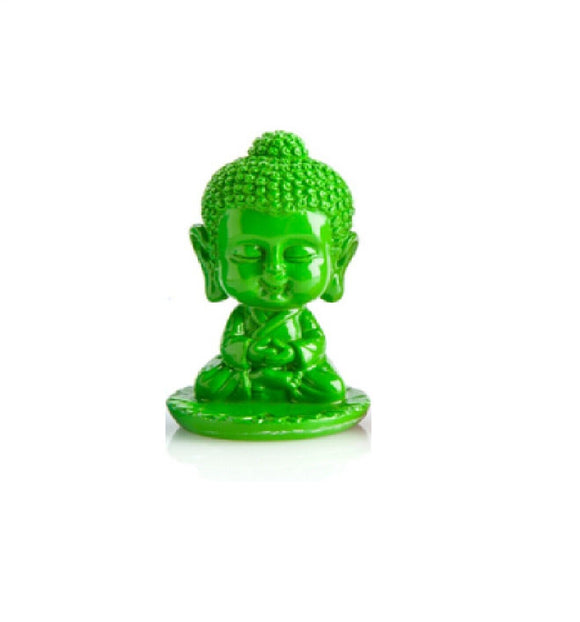 Baby Buddha Incense Burner Holder Home Decor Aromatherapy Yoga - Green Wisdom