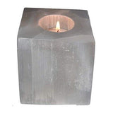 Selenite Cube Tea Light Candle Holder Crystal Tealight Decoration Feng Shui