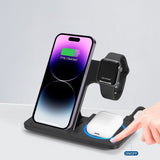 Wireless Charger 15W Fast Charging Station Pad for Apple Watch iPhone AirPods