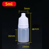 50x Clear Empty Plastic Dropper Bottles Squeezable Drop Liquid Container 5ml