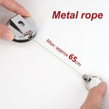 2x Recoil KeyRing Retractable Chain ID Pull Holder Reel Belt Clip Extend Keyring