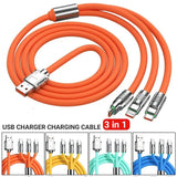 Universal 3 in 1 Multi USB Charger Charging Cable Lead Most Mobile Phones Assort