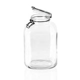 Clear Glass Jars Clip Candy Food Seasoning Condiment Storage Container 5L