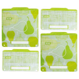 Set of 4 Reusable Snack & School Sandwich Pouches Reusable Lunch Bag Pear Linen