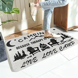 Camping Printed RV Mat Camper Doormat Love Camp Caravan Kitchen Room 50x78cm