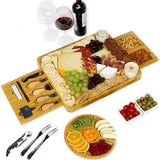 Cheese Board Unique Serving Board Birthday Charcuterie Board with Knife Set