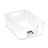 1x Box Sweden Crystal Storage Tray Organiser w/ Adjustable Divider Clear 28x21cm