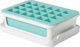 Oxo Good Grips Covered Ice Cube Tray Small Flexible Silicone Dining Bar Kitchen