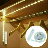 Cool White Battery Operated Motion Sensor Cabinet Light LED Strip Under Bed 1M