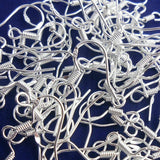 100Pcs Iron Earrings Hooks Ear Wire DIY Jewelry Findings Making Accessories Silver