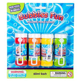 4x Bubble & Wand Magic Non-Toxic Indoor/Outdoor Play Wedding Party Fun 60ml