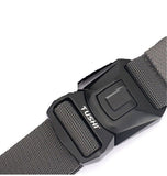 Men Military Tactical Belt Casual Belt Alloy Buckle Quick Release Nylon DarkGrey