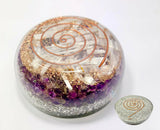 Amethyst Aluminium Orgonite Tower Buster EMF Protection Crystal Orgone New