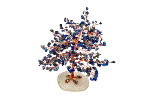 Crystal Chips Tree With Agate Slice Base Sodalite Ornaments Money Tree