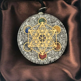 Orgonite Pendant Orgone Metatron Cube Sacred Geometry Reiki Energy