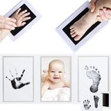 Baby Handprint Footprint Paw Print Keepsake Wood Photo Frame Kit for Newborn Pet