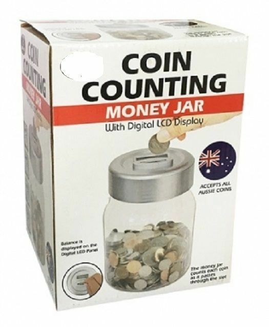 Coin Counting OZ Coins/Money Digital LCD Display Clear Piggy Bank Counter Jar