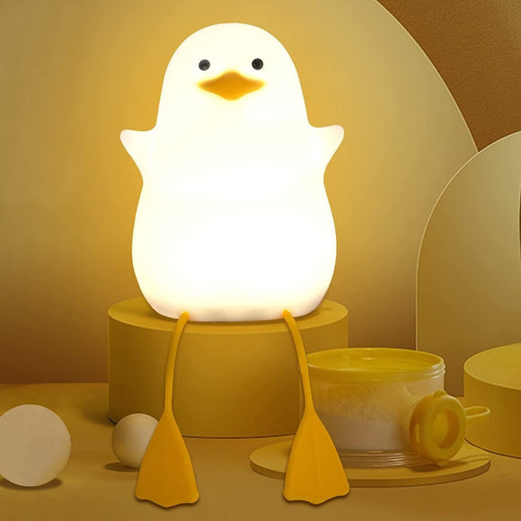 Cute Duck Night Light USB LED Rechargeable Silicone Kid Baby Room Lamp Xmas Gift