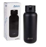 Oasis Moda Ceramic Lined Stainless Steel Triple Wall Drink Bottle 1.0L - Black