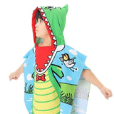 1x Summer Splash Kids Small Hooded Poncho Beach Towel - Crocodile