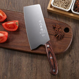 Chinese Kitchen Knife Meat Cleaver Vegetable Knife 6.7-inch Stainless Steel Wood