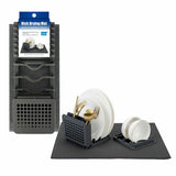 Grand Fusion 3-Section Dish Drying Rack w/ Mat