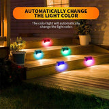 Solar LED Deck Garden Outdoor Stair Step Fence Light Path Walkway Wall