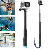 Telescopic Extendable Pole Handle Selfie Stick Monopod Pole Mount for GoPro Hero