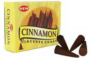 120x Hem Cinnamon Incense Cones Natural Fragrance Smoke Air Purifier