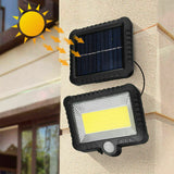 100 Led Solar Sensor Lights Light Motion Detection Security Garden Flood Lamp