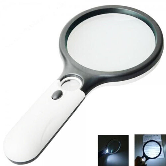 Magnifying Glass 45x Magnifier Handheld Loupe Reading Optical Clarity With Light