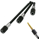 3x Screwdriver Extension Kit Quick Release 1/4 Hex Shank Holder Drill Bit Set