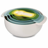 Joseph Joseph Nest 9 Plus Bowl Set 9 Piece Space Saving Nesting Bowl Set Opal