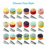 170Pcs Cake Decorating Kit Turntable Rotating Baking Flower Icing Piping Nozzles