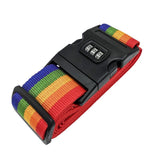 Luggage Strap Code Password Travel Suitcase Secure Lock Safe Nylon - Rainbow