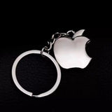 1x Apple Novelty Collectable Keyring Charm Keychain Gift New Fruit Chrome Metal