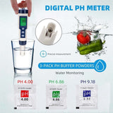 PH EC TDS Salinity Temp 5 in 1 Pen Meter LCD Digital Water Quality Monitor Test