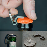 Mini Beer Bottle Opener Keychain Key Ring Small Tool Steel Keyring Camping