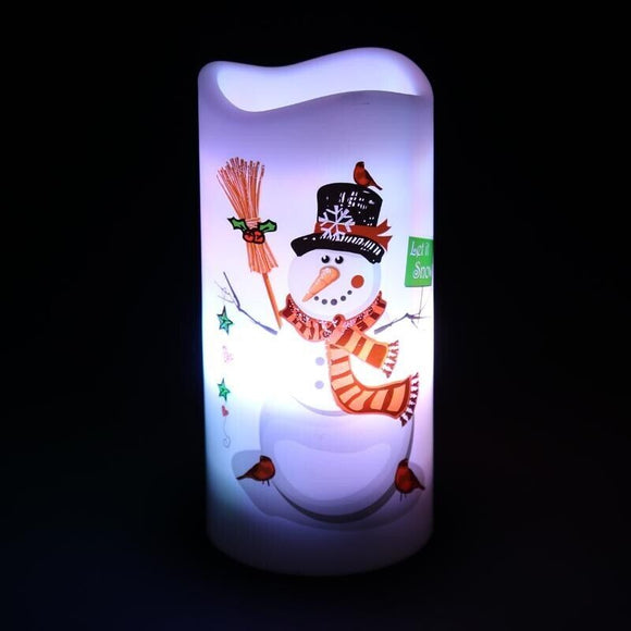 Candle Shape LED Ceiling Projector Light Decor Xmas Ornaments Festival Lamp