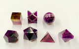 7 Pieces Amethyst Sacred Geometry Heiki Crystal Healing Spiritual Meditation