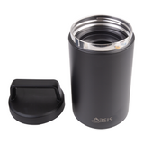 Oasis Stainless Steel Double Insulated Food Jar Container Flask 700ml -Black