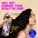 Black Hair Spray Paint Non-Toxic Washable Party Fun Fluro Dye Colouring 125ml