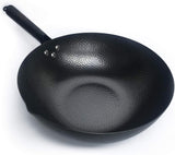 Carbon Steel Wok for Electric Induction and Gas Stoves Lid Spatula 12.5 Inches