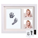 Baby Handprint Footprint Paw Print Keepsake Wood Photo Frame Kit for Newborn Pet