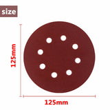 100x Sanding Discs 125mm Sandpaper 60 80 100 120 240 Grit Orbital Sander