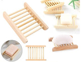 Natural Wooden Bamboo Soap Dish Tray Holder Storage Soap Rack Box Soap Dishes