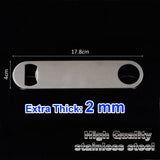 2x Speed Bottle Opener Stainless Steel Flat Bar Blade Cap Remover Can Beer Drink
