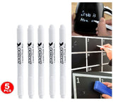 5x White Liquid Chalk Pen Marker For Windows Glass Chalkboard Blackboard Art