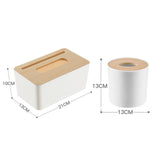 1x Tissue Box Rectangle Dispenser Paper Storage Holder Napkin Organizer Wooden